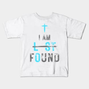 I Am Found, Christian Typography Kids T-Shirt